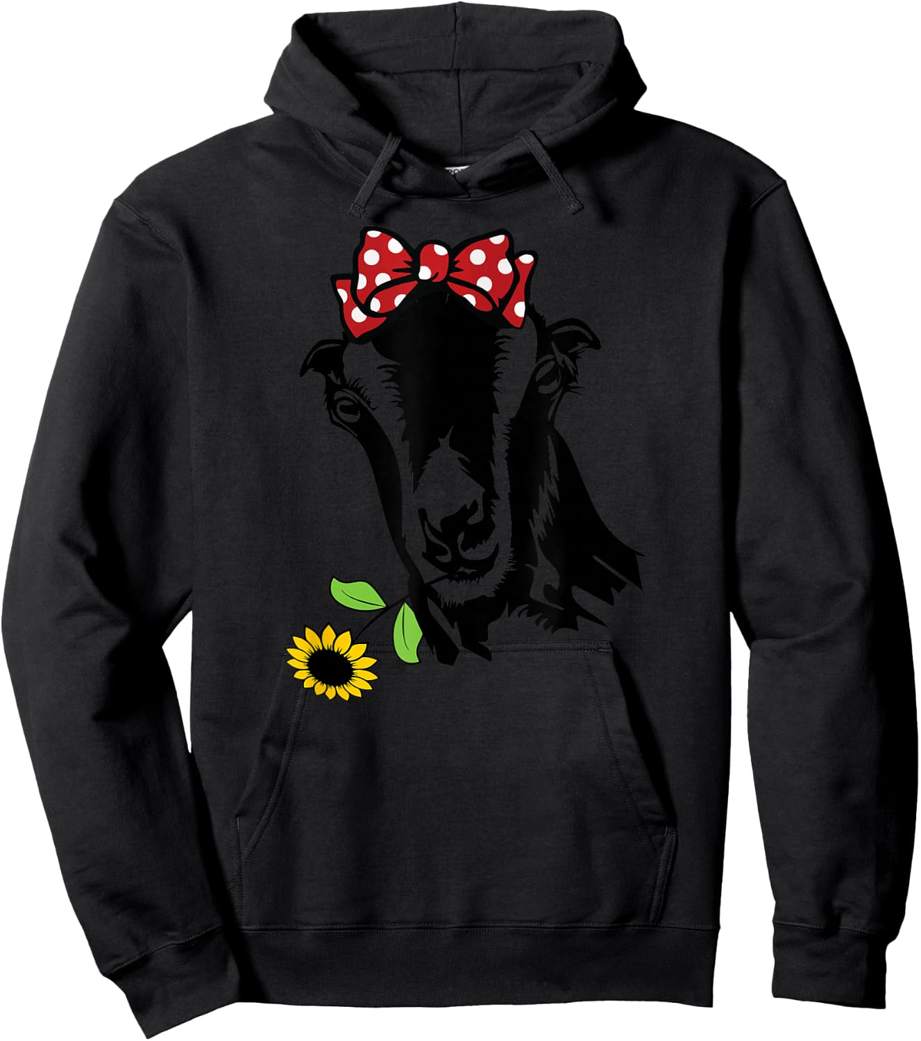 Lamancha Goat Sunflower Lamancha Goat Mama Hoodie - Hoodie | Black