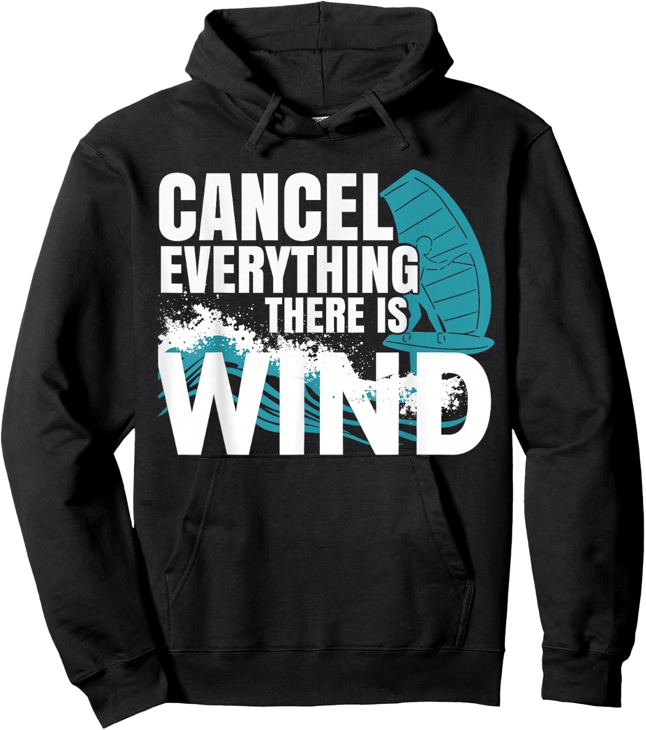 Wing Foil Wingboard , Black, S Hoodie - Hoodie | Black