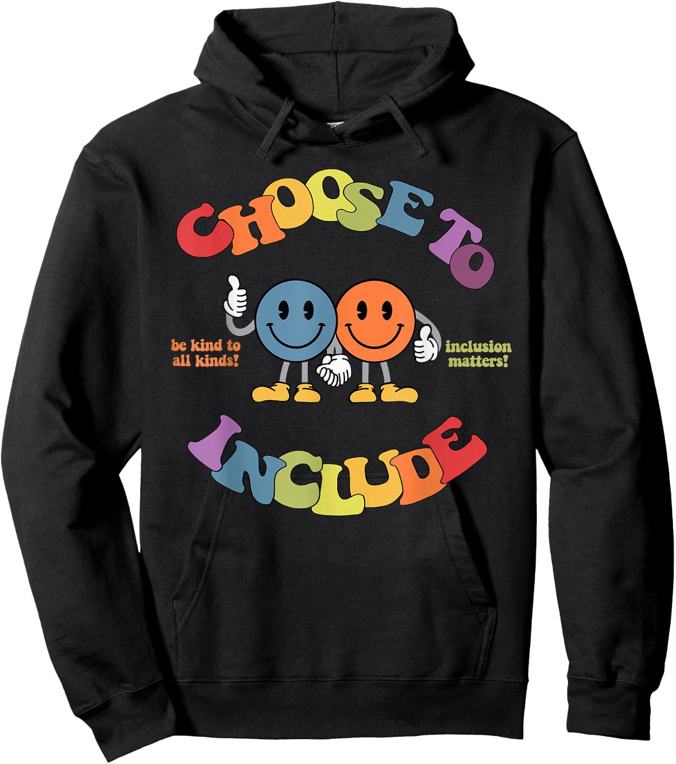 Choose To Include Autism Awareness Be Kind To All Kinds Hoodie - Hoodie | Black