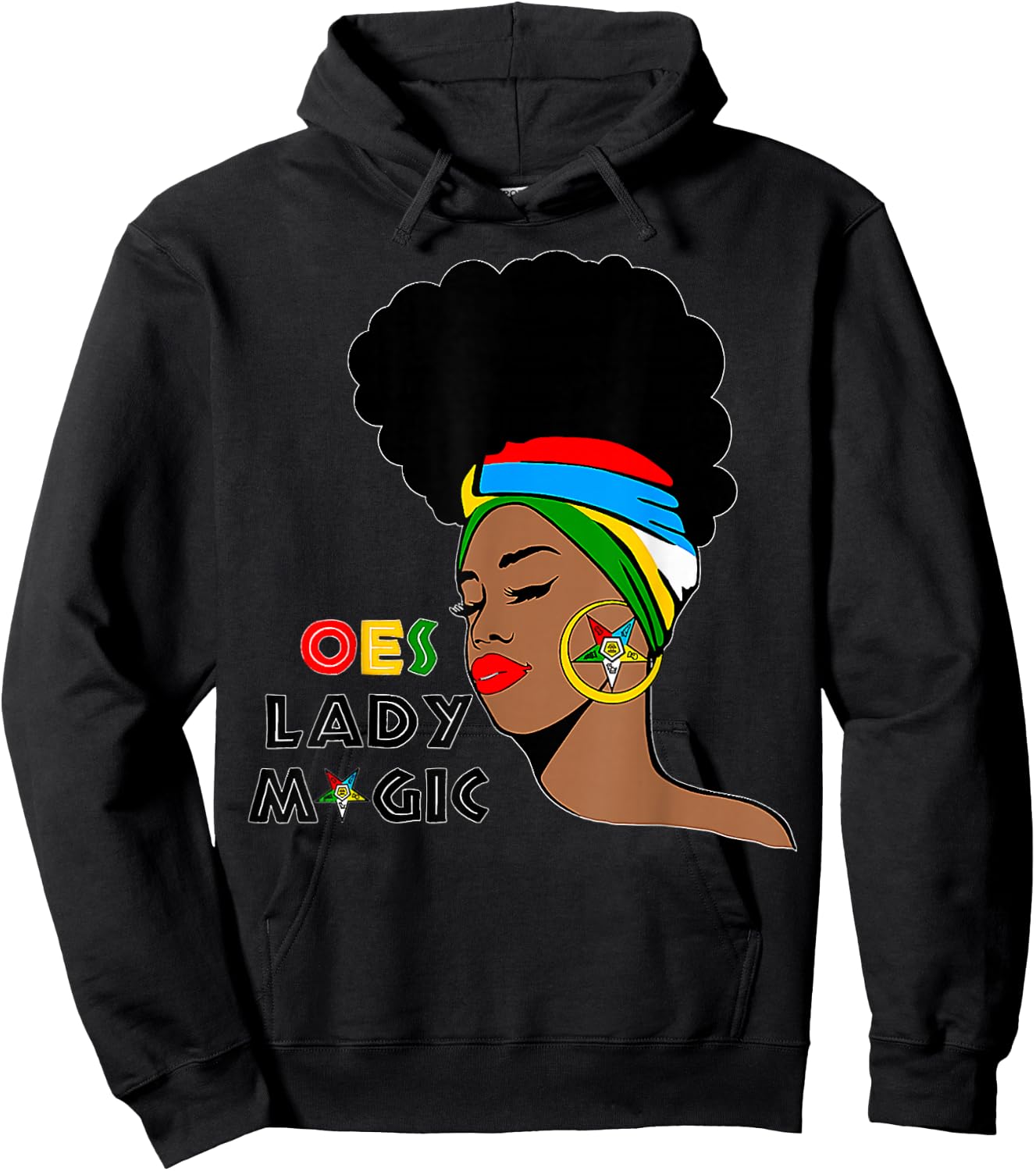 OES Lady Magic Sister Order of The Eastern Star Mother's Day Hoodie - Hoodie | Black