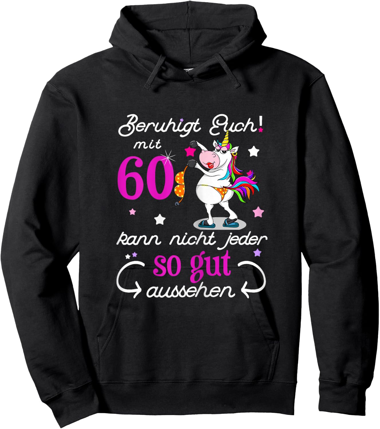 Women's 60th Birthday Vintage 1964 60 Years Gift Woman , black Hoodie - Hoodie | Black