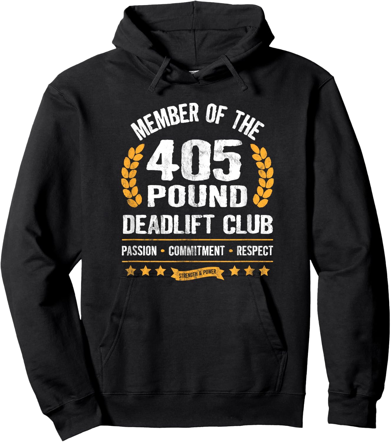 405 Pound Deadlift Club Strong Men Women Gym Hoodie - Hoodie | Black