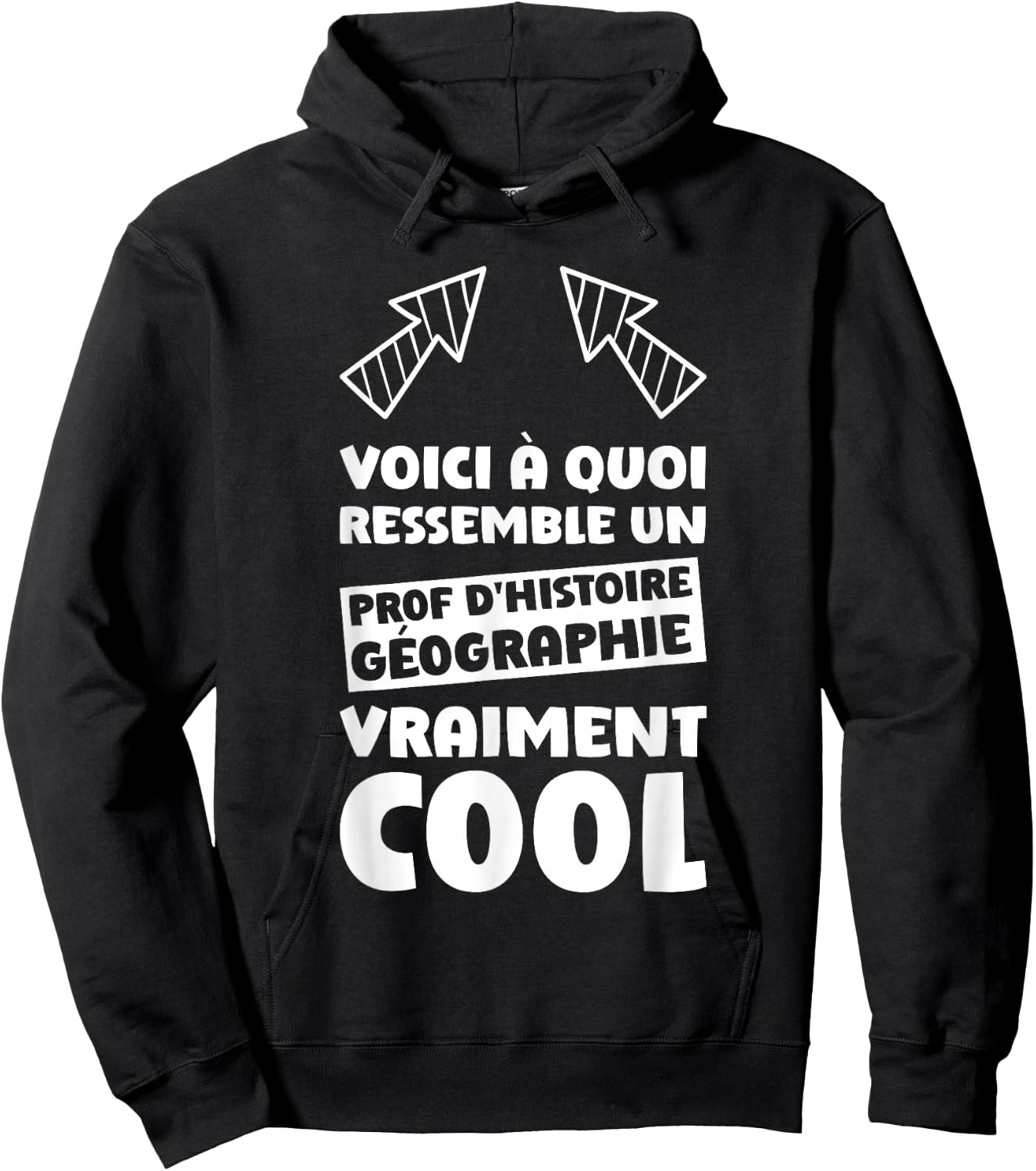 History Teacher Geography Quote Funny Teacher History Geo , Black, S Hoodie - Hoodie | Black