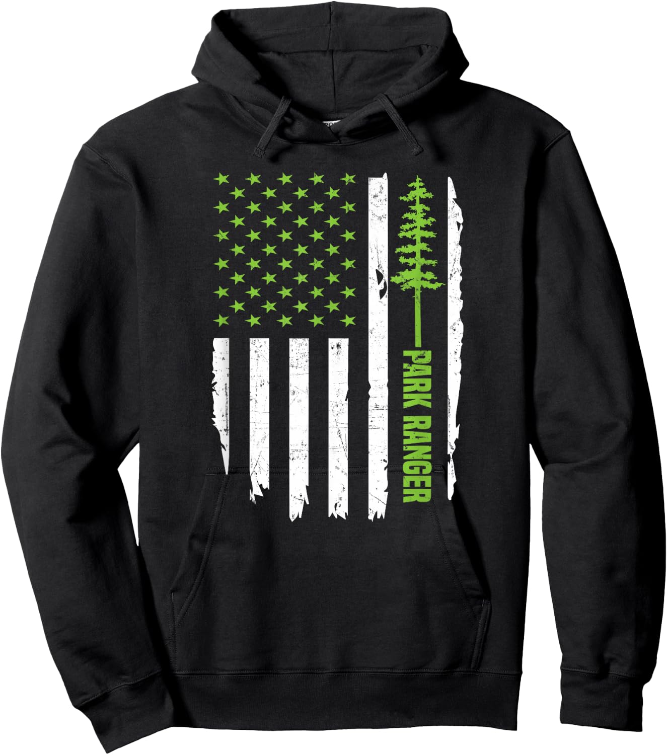 USA Flag Park Ranger Hoodie - Hoodie | Black