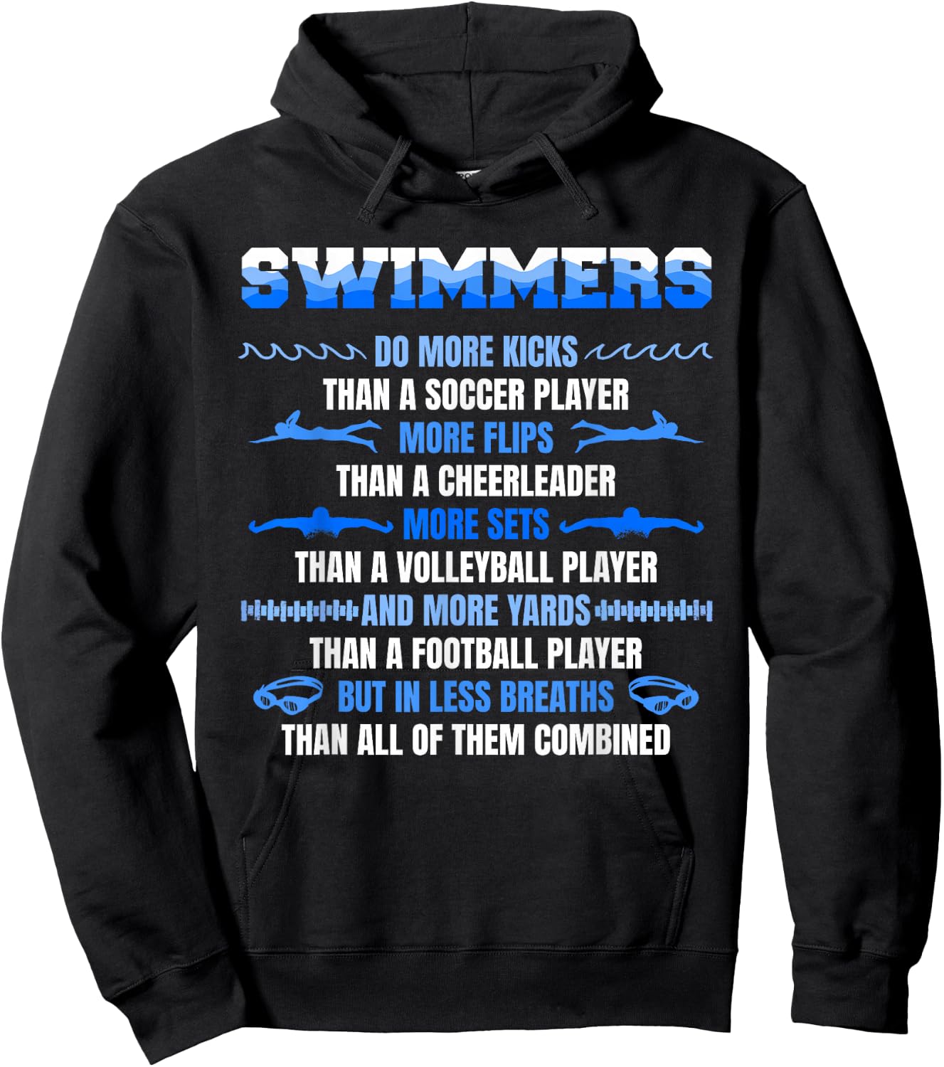 Swimmers Funny Facts Swimming Swim Swimmers Hoodie - Hoodie | Black