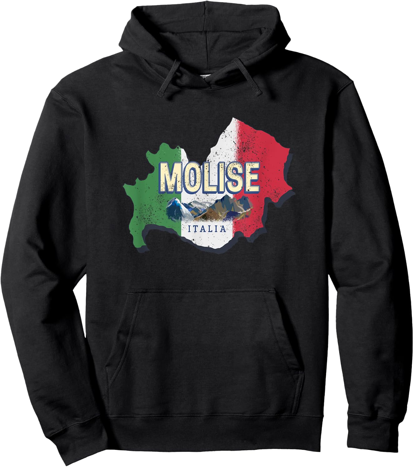 Molise Italy Retro Region Map Vintage Souvenir Hoodie - Hoodie | Black