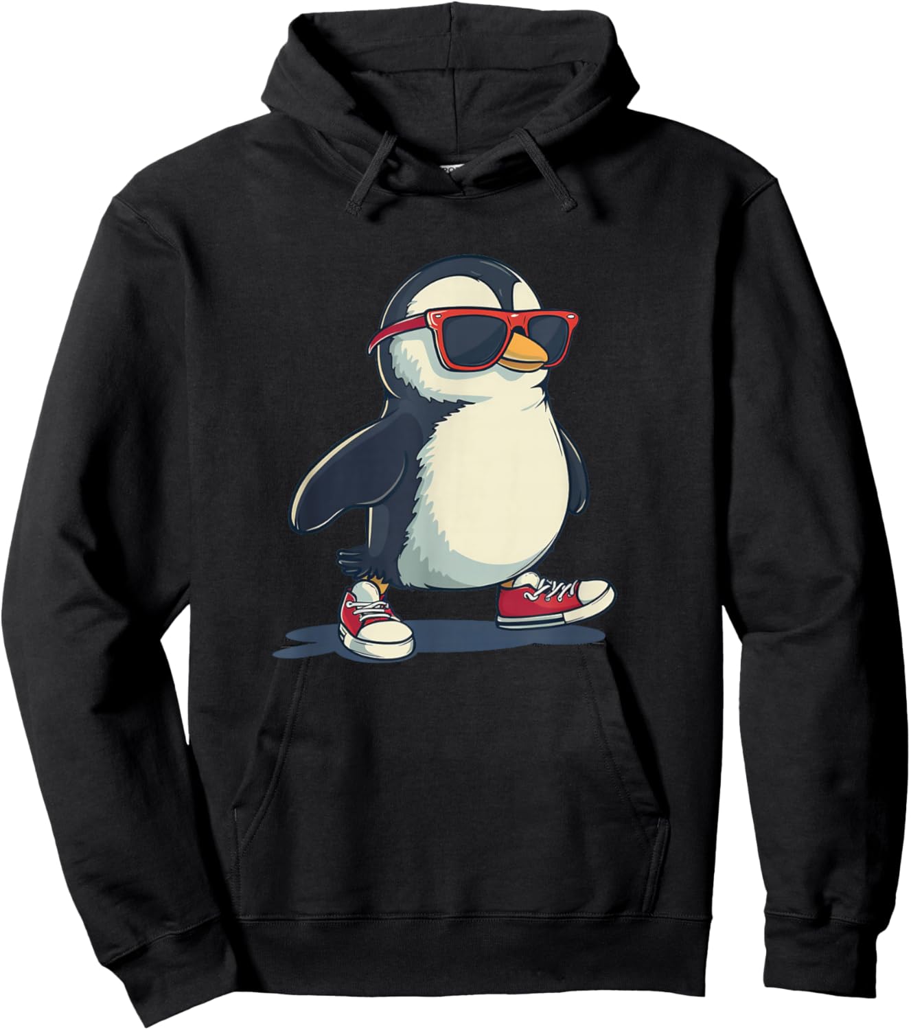 Lustiger Pinguin mit coolen Schuhen und Sonnenbrille Hoodie - Hoodie | Black