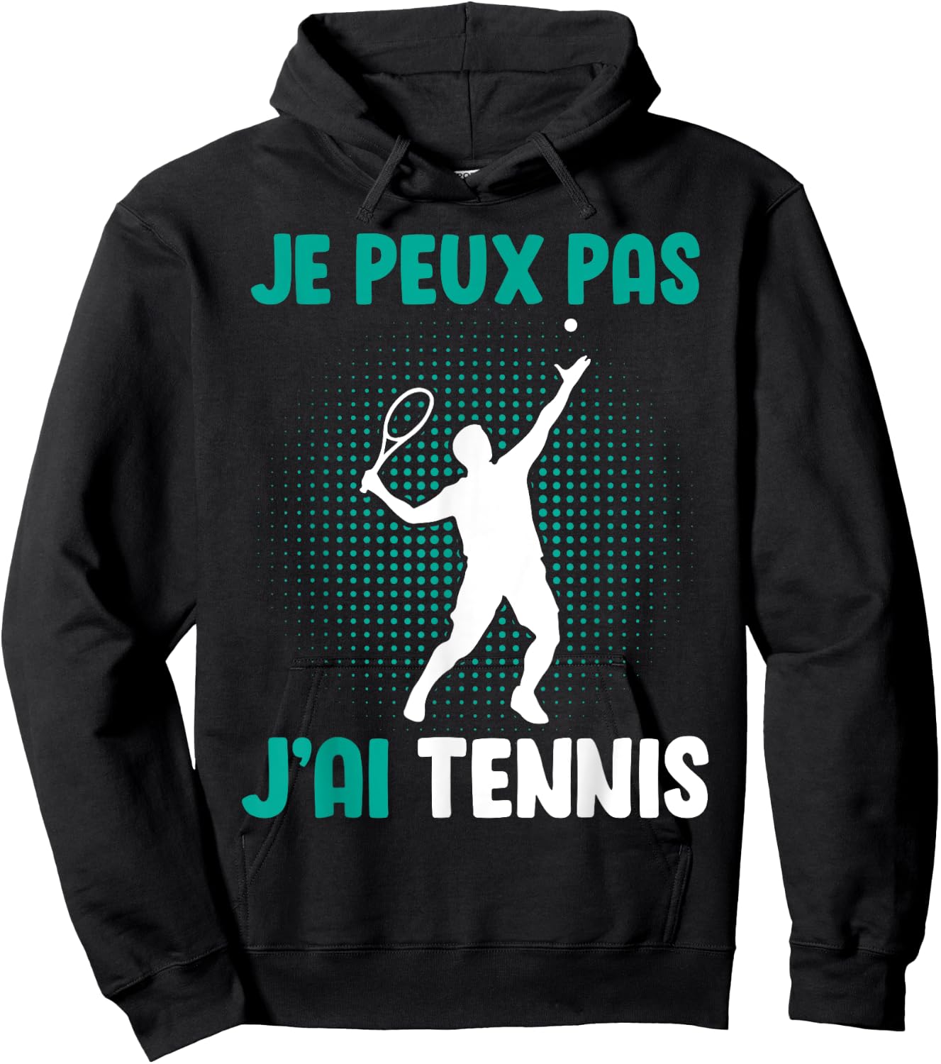 Je Peux Pas J'Ai Tennis For Boys Man , Black, S Hoodie - Hoodie | Black