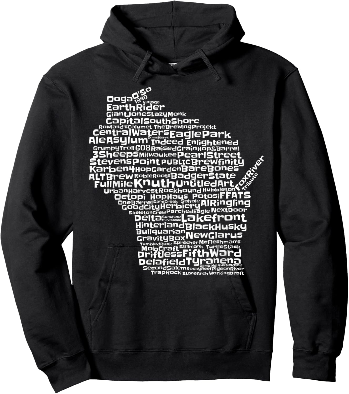 Drink Local Wisconsin Breweries Hoodie - Hoodie | Black