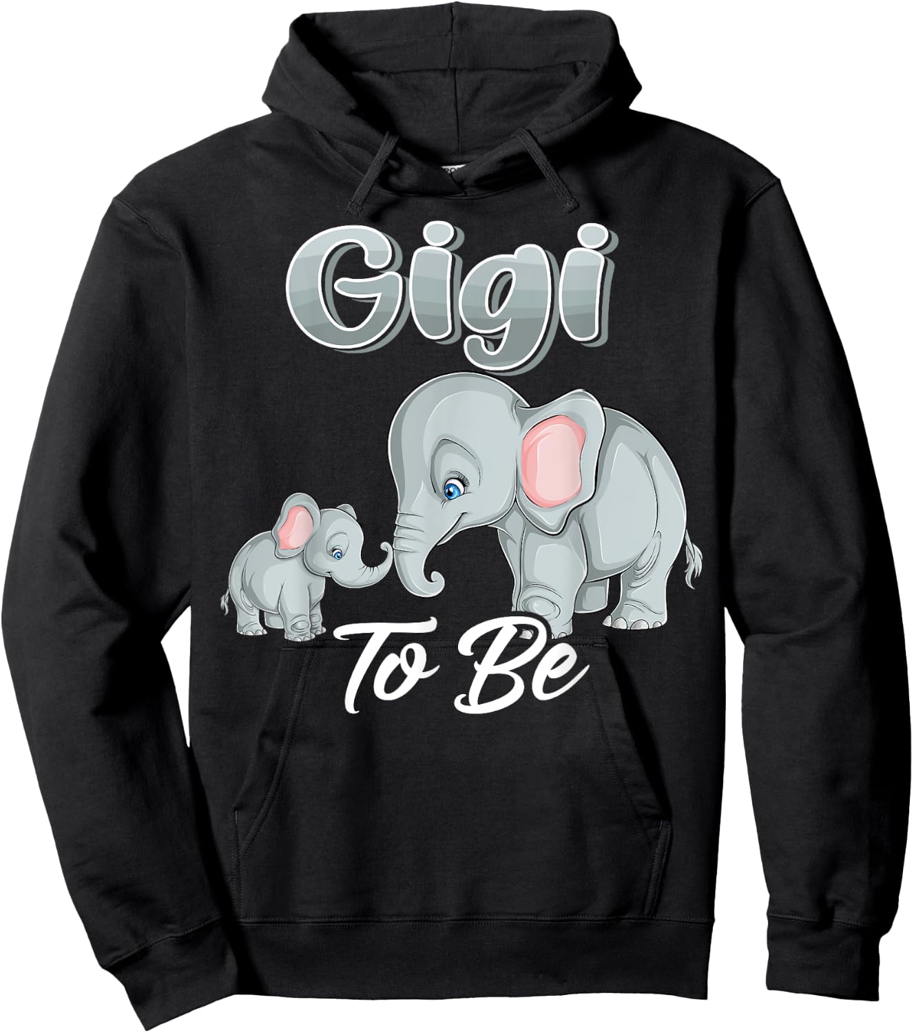 Soon Gigi To Be Elephants For Baby Shower Gender Reveal Mimi Hoodie - Hoodie | Black
