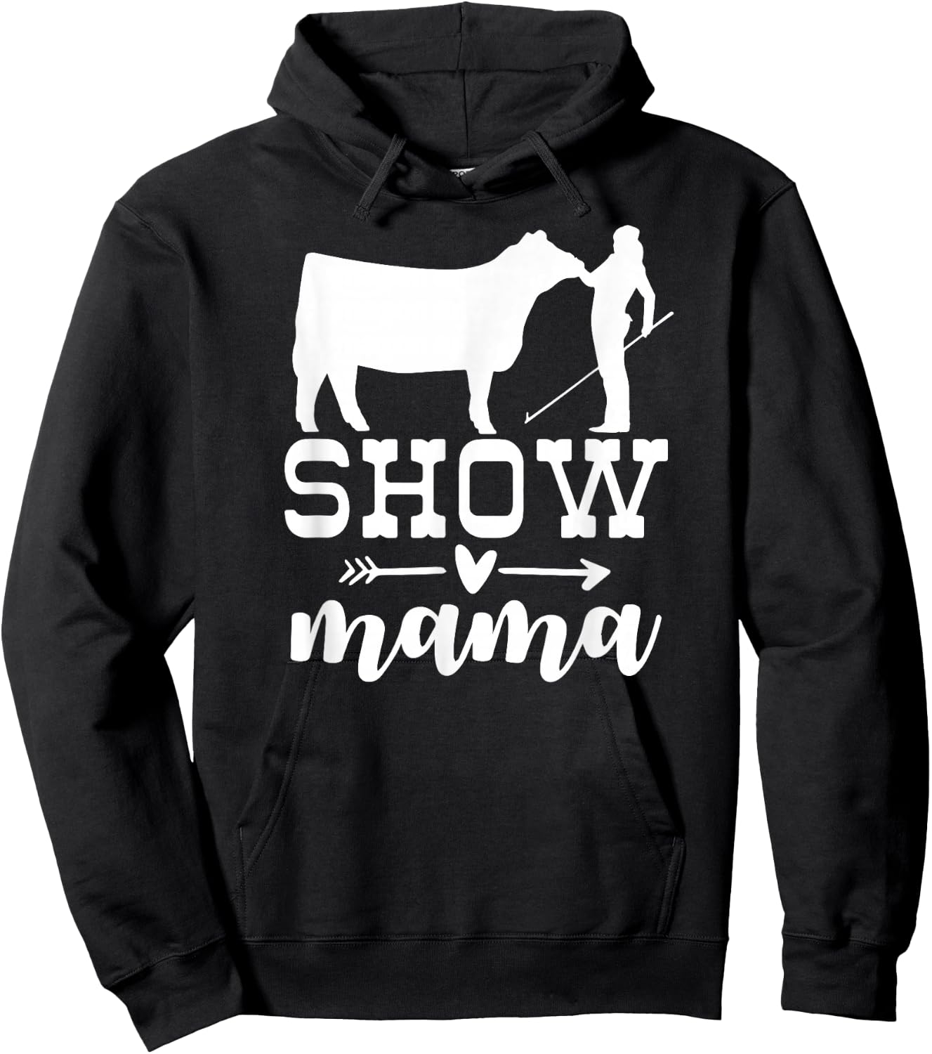 Show Cattle Life Show Cow Mom, Beef Mom - Women's Black Small Regular Fit Cotton Polyester Novelty Hoodie - Hoodie | Black