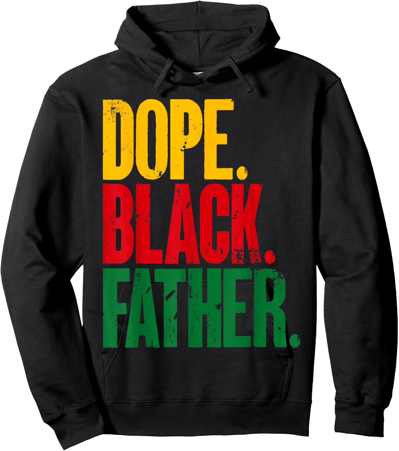 Fathers Day Dope Black Father African American Pride Dad Men Hoodie - Hoodie | Black