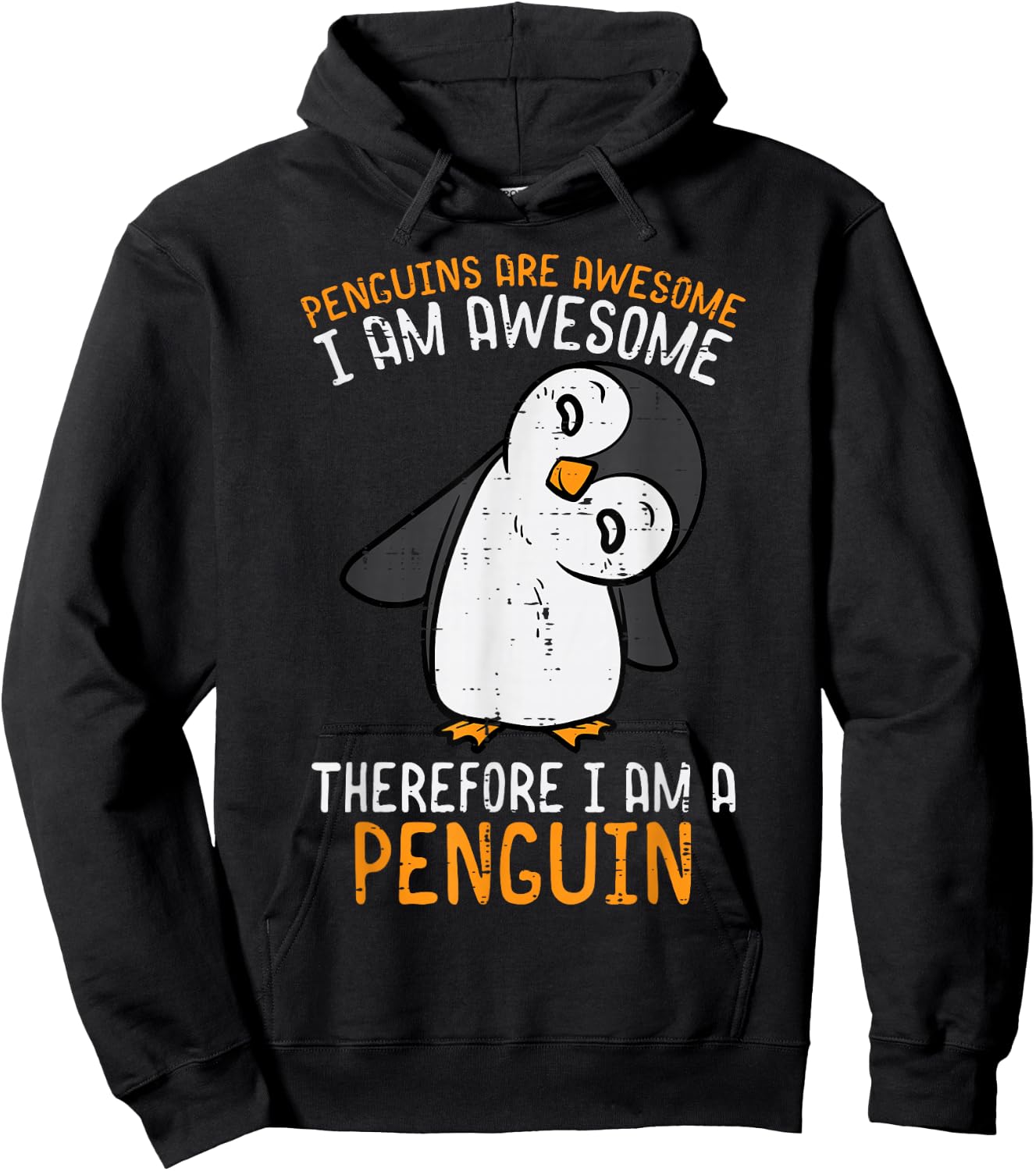 Penguins Are Awesome Therefore Boys Girls Kids Women Men Hoodie - Hoodie | Black