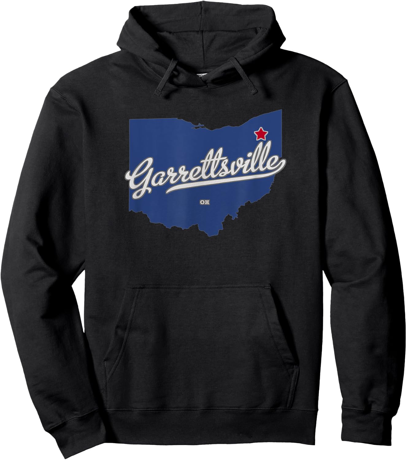 Garrettsville Ohio OH Map Hoodie - Hoodie | Black