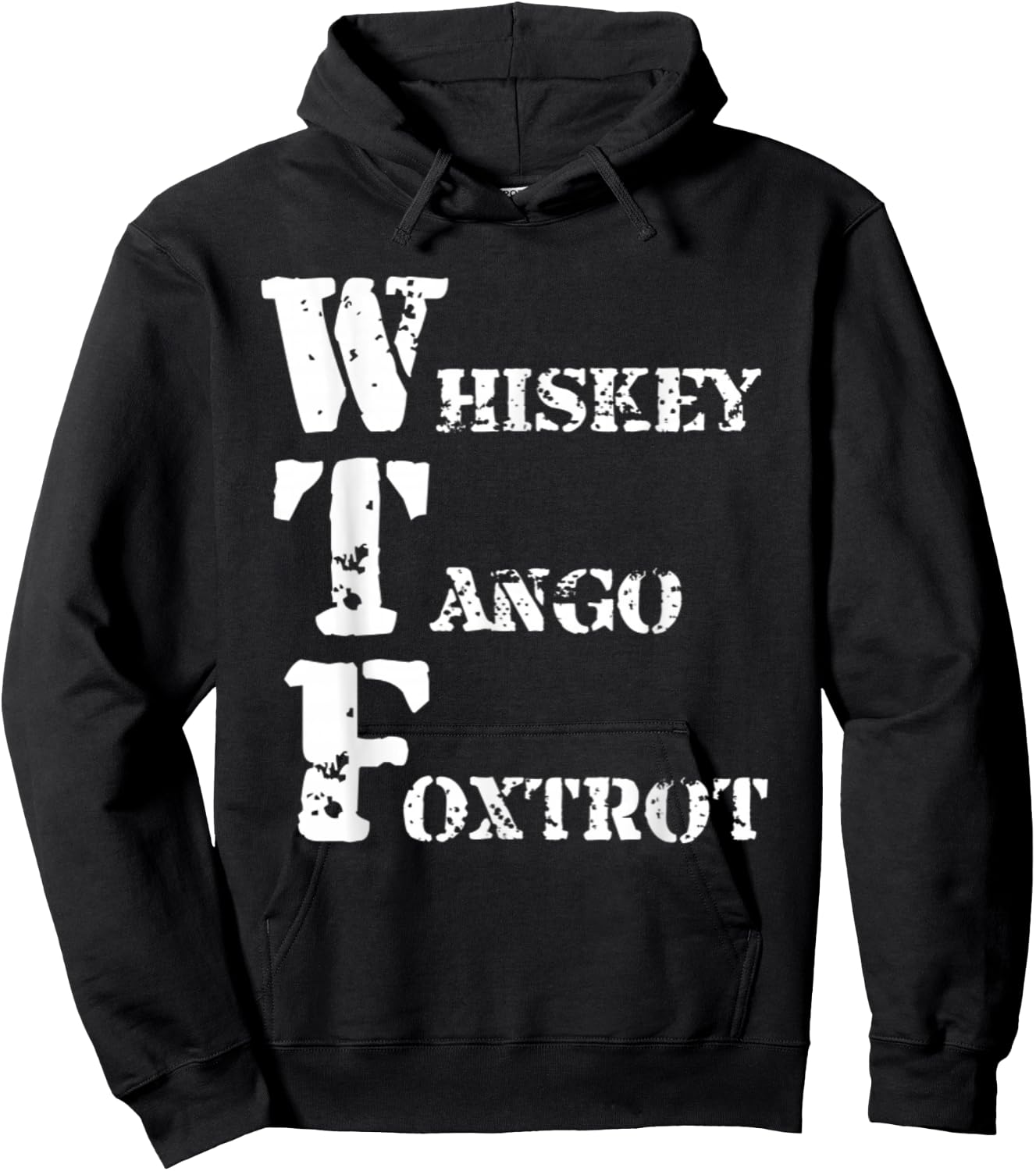 Military Whiskey Tango Foxtrot WTF Shirt Phonetic Alphabet Hoodie - Hoodie | Black