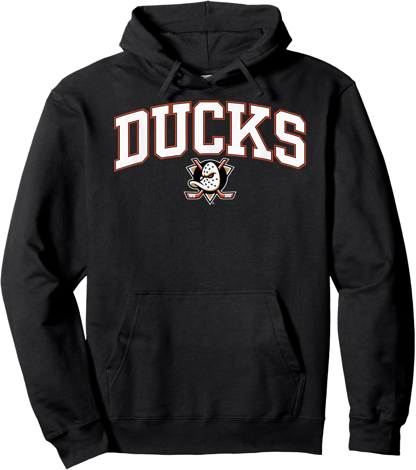 Anaheim Ducks Arch Over Dark Heather NHL Officially Licensed Hoodie - Hoodie | Black