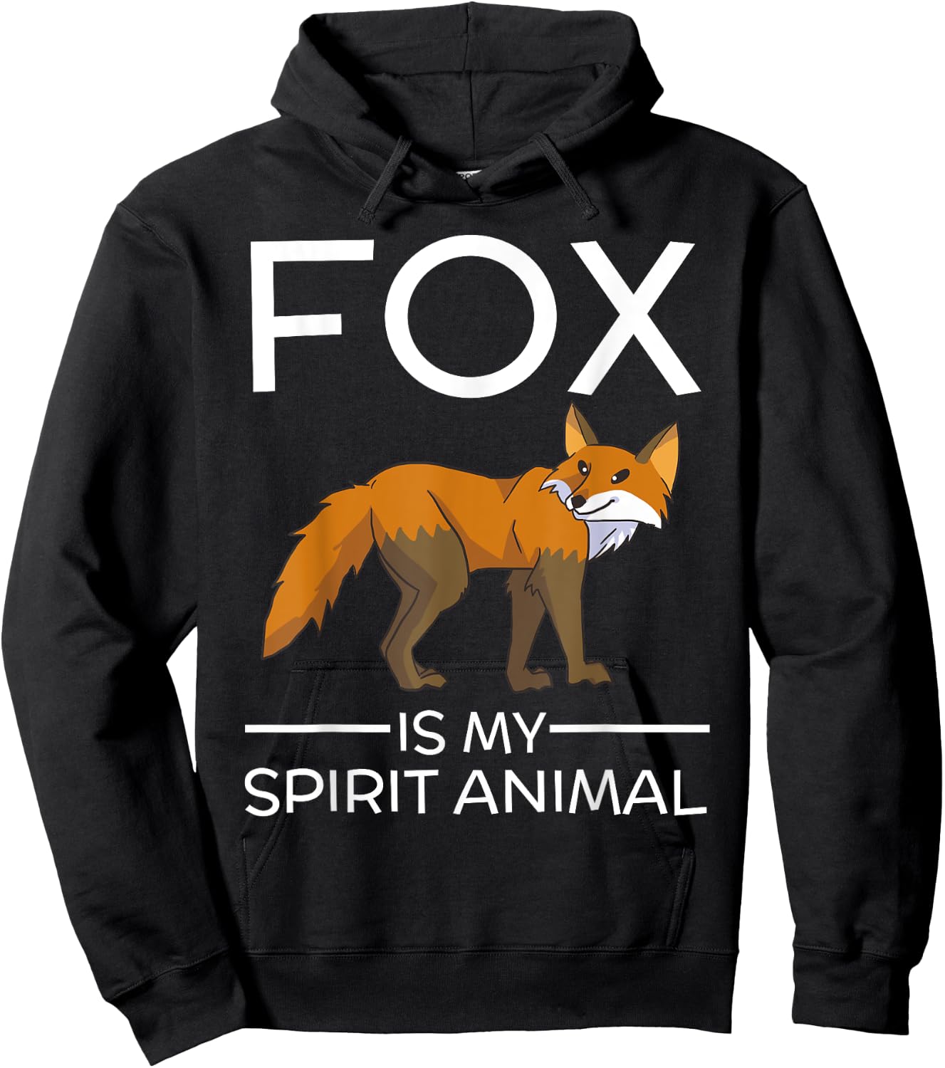 Fox is My Spirit Animal Funny Fox Lover Gift Cute Hoodie - Hoodie | Black