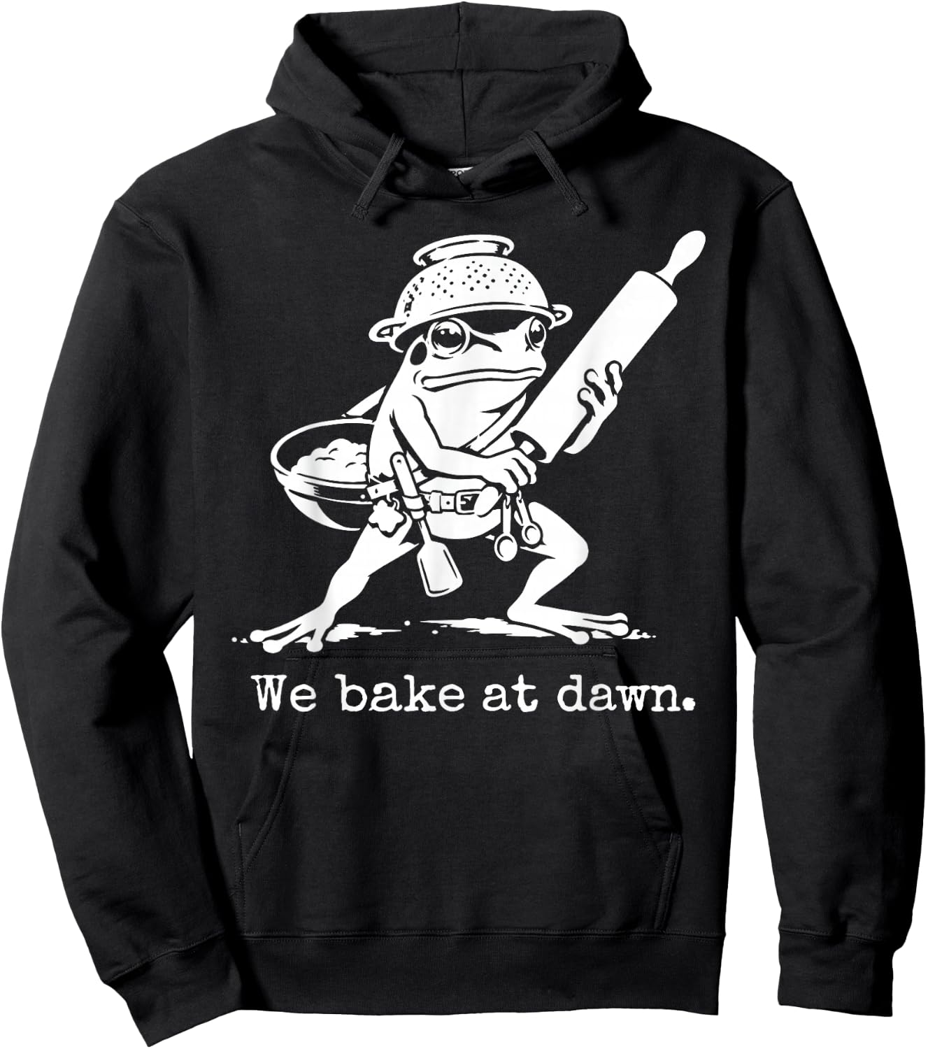 We Bake At Dawn Funny Baking Hoodie - Hoodie | Black