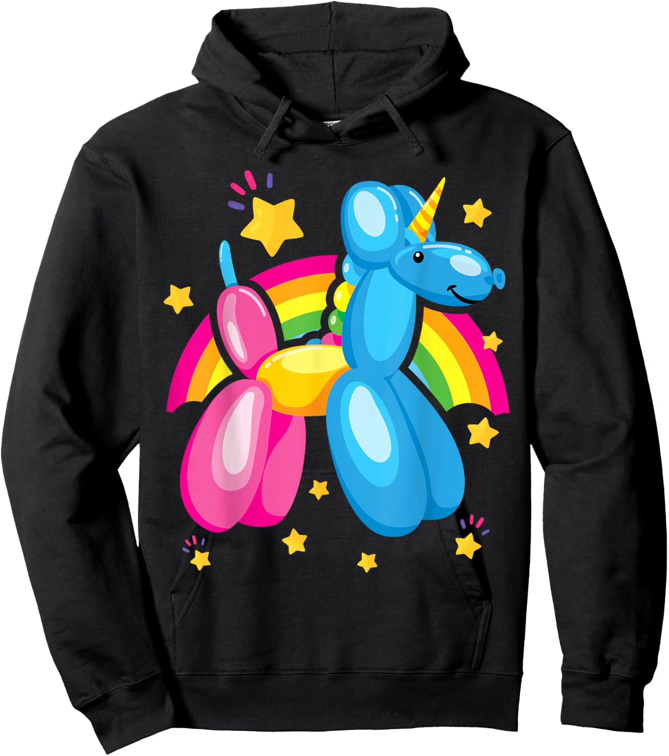 Kidcore Clothes Balloon Unicorn Aesthetic Clothes Teen Girls Hoodie - Hoodie | Black