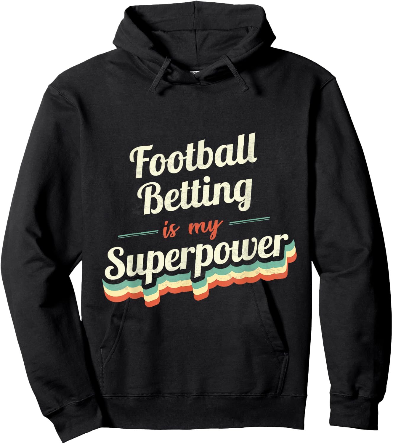 Football Betting is my Superpower Football Betting Vintage Hoodie - Hoodie | Black
