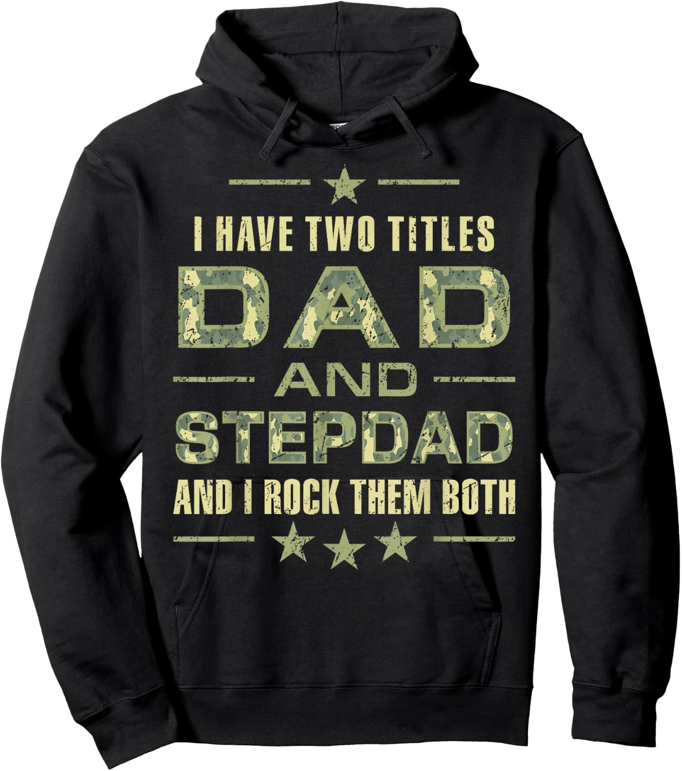 Best Dad and Stepdad Funny Christmas From Wife For Husband Hoodie - Hoodie | Black