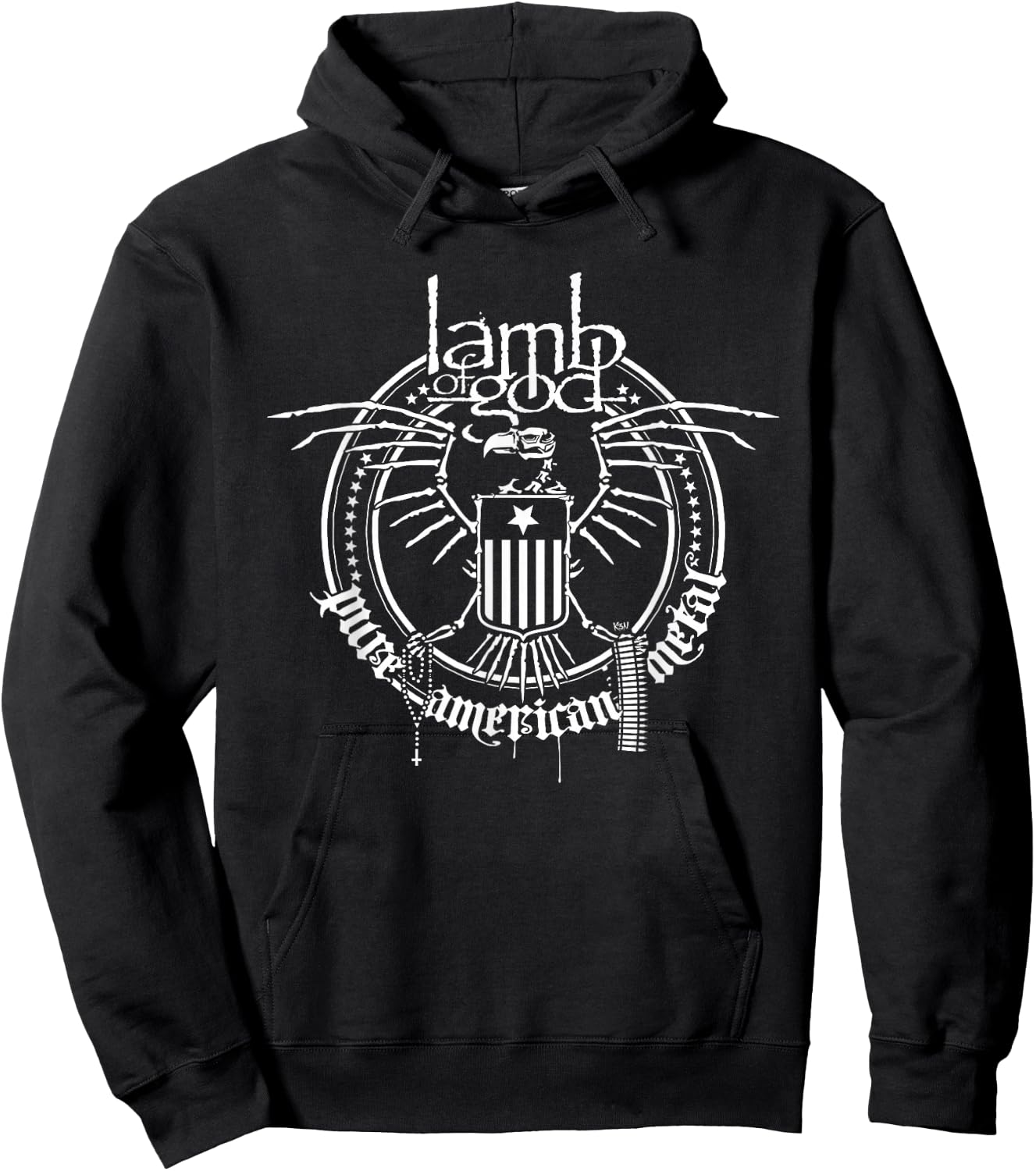 Lamb of God Skeleton Eagle Hoodie - Hoodie | Black