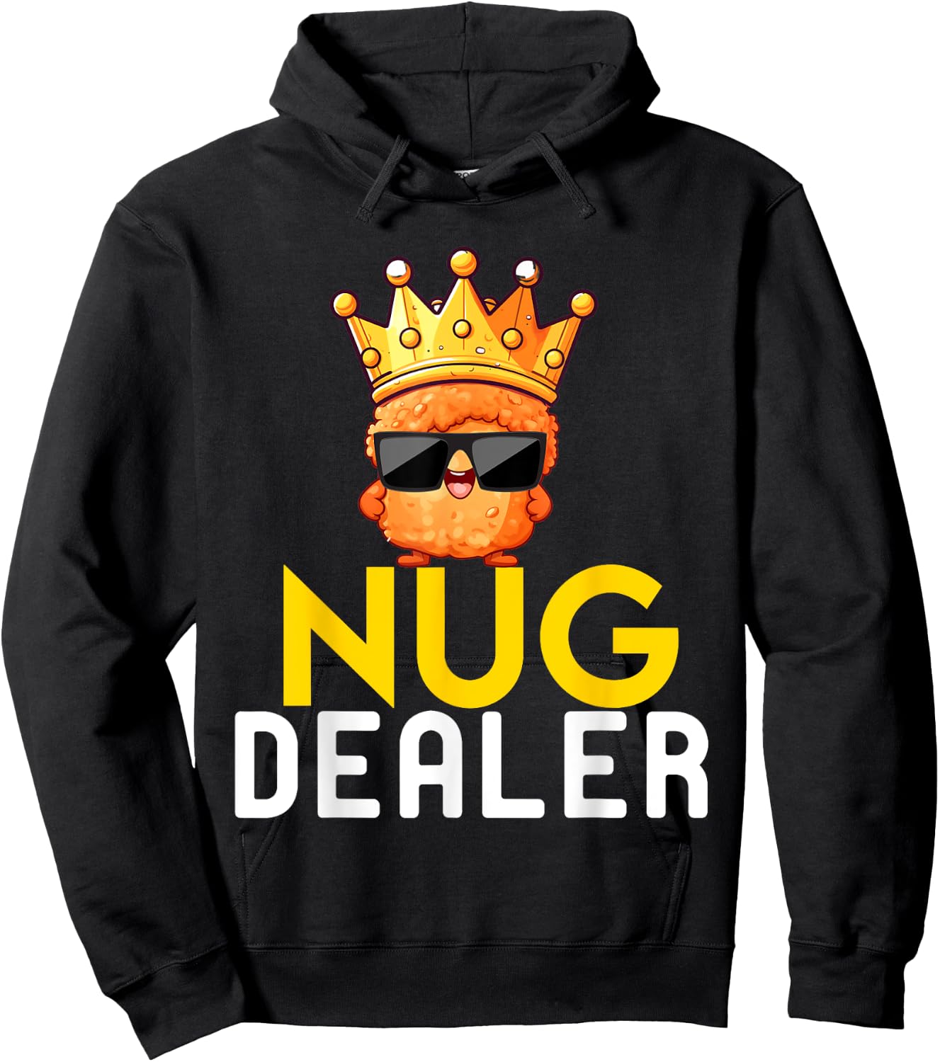 Funny Chicken Nuggets Men Women Kids Nug Dealer Girls Boys Hoodie - Hoodie | Black