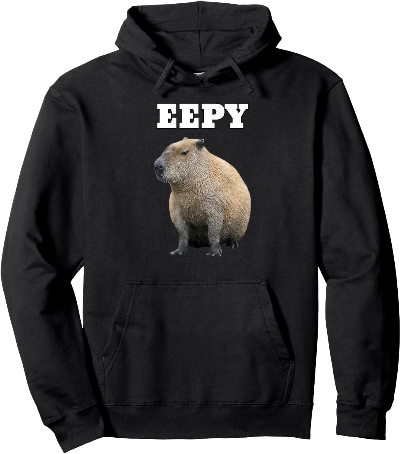 Eepy Capybara, Sleepy Capybara Meme Hoodie - Hoodie | Black