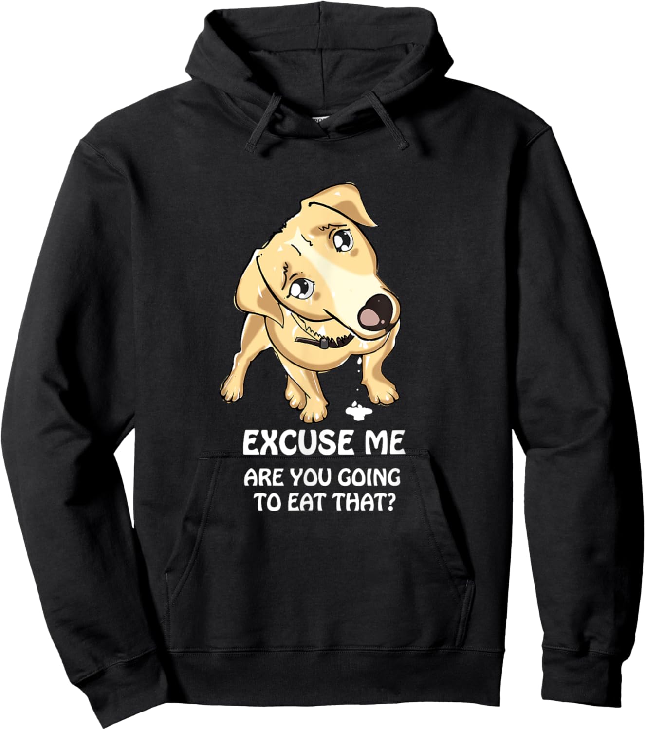 Excuse Me Are You Going to Eat That Funny Dog Lover Hoodie - Hoodie | Black