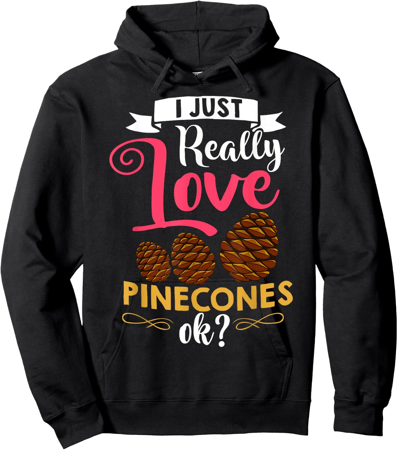 Pinecone Pine Cones Tree Wreath Hoodie - Hoodie | Black