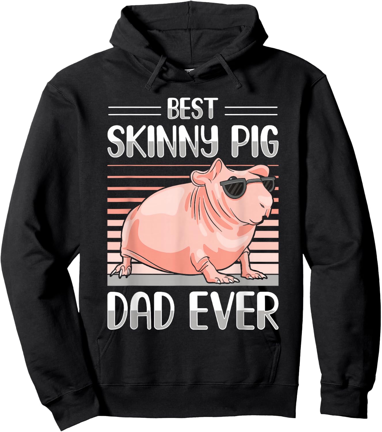 Hairless Guinea Pig Skinny Pig Owner Cavy Rodent Pet Hoodie - Hoodie | Black