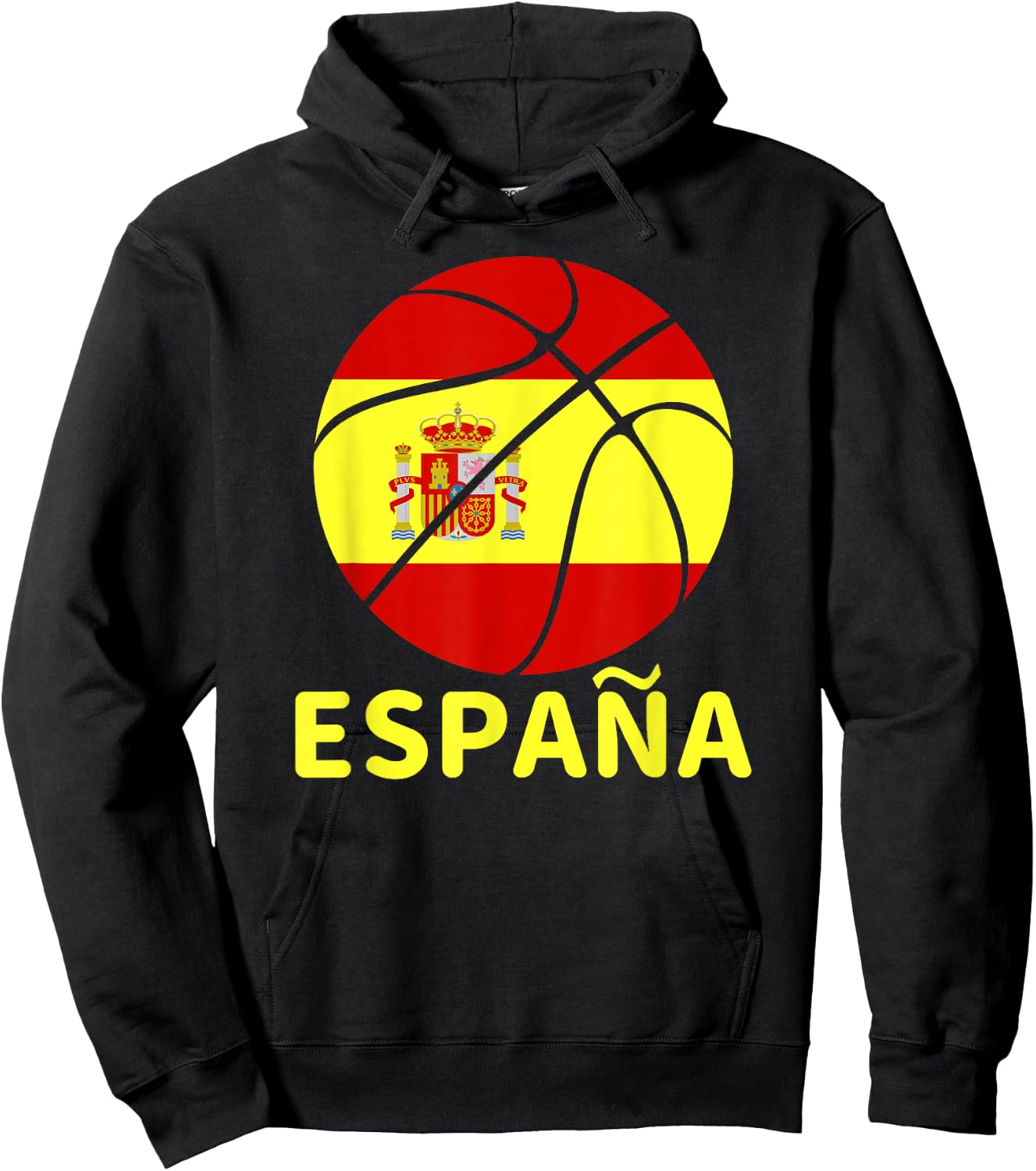 España Spain Spanish Basketball Jersey Flag Print Hoodie - Hoodie | Black