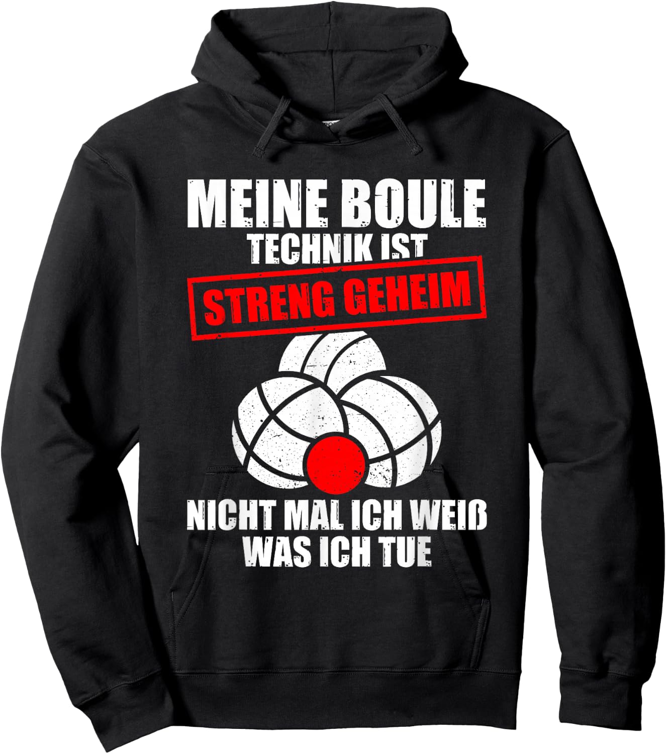 Meine Boule Technik Boulespieler Petanque Boule Hoodie - Hoodie | Black