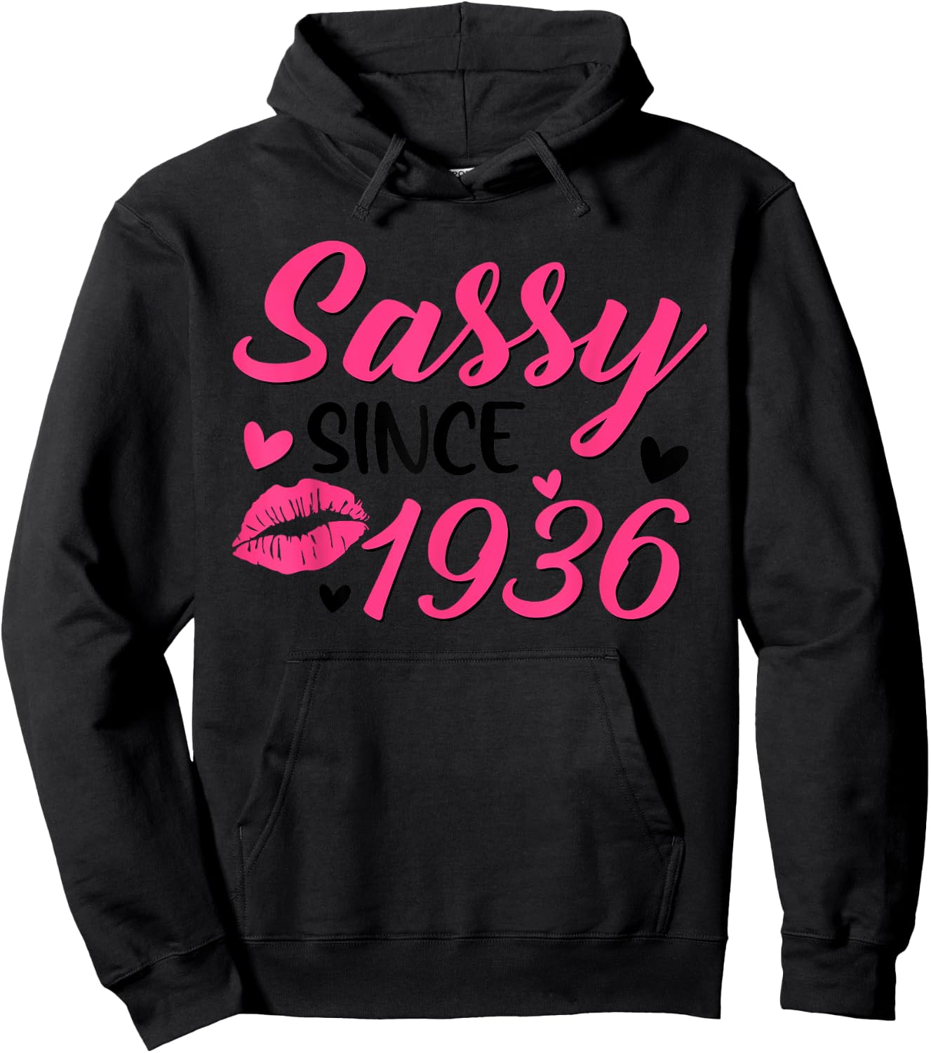 Sassy Since 1936 89th Birthday Women Party 89 Year Old Hoodie - Hoodie | Black
