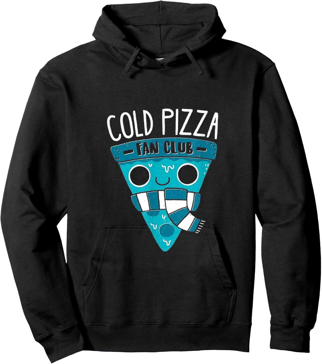 Cold Pizza Fan Club - Funny Cold Pizza Lover Gift Hoodie - Hoodie | Black