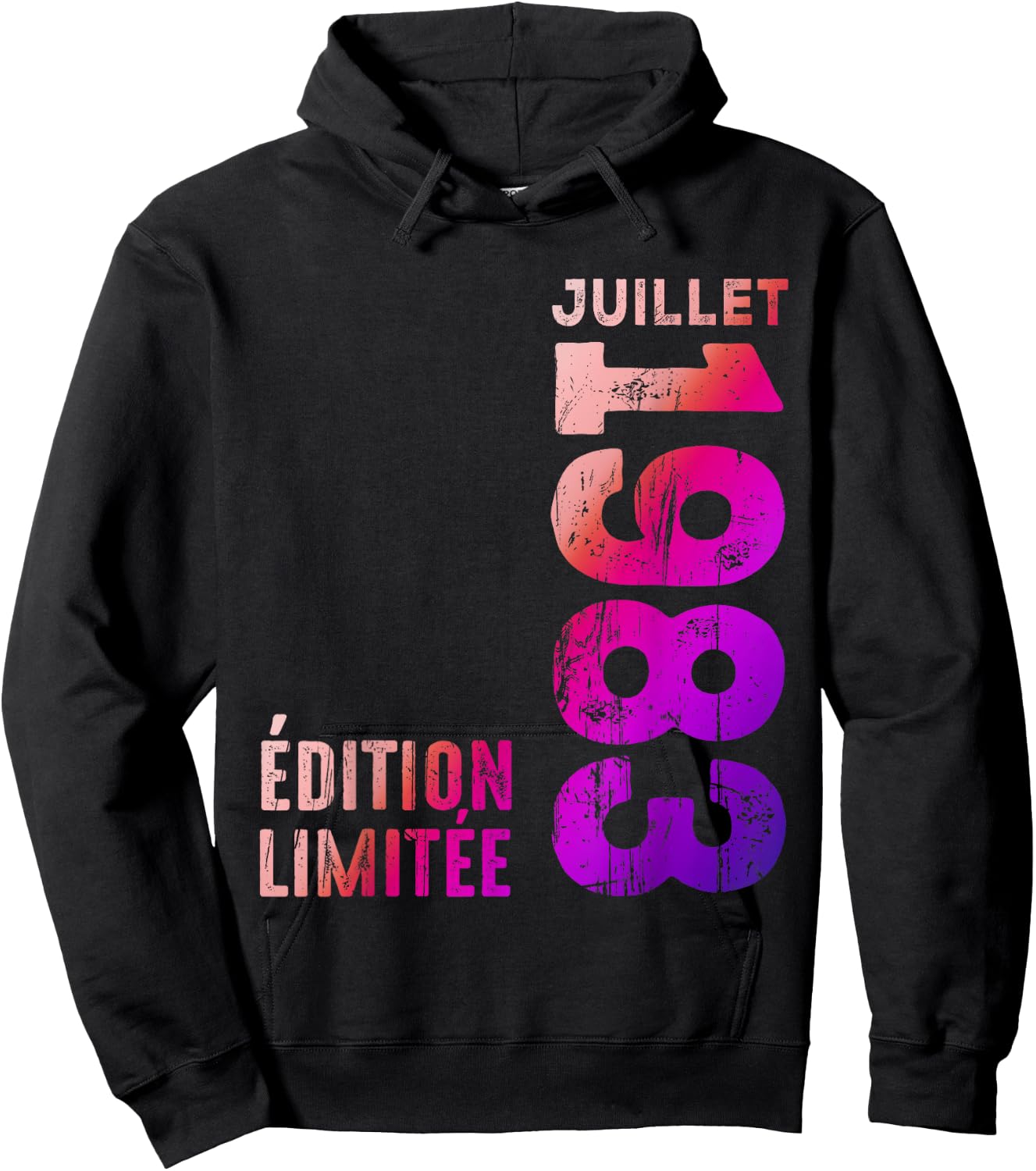 Legendary Since 1983 July 1983 Retro Year 1983 Vintage Hoodie - Hoodie | Black