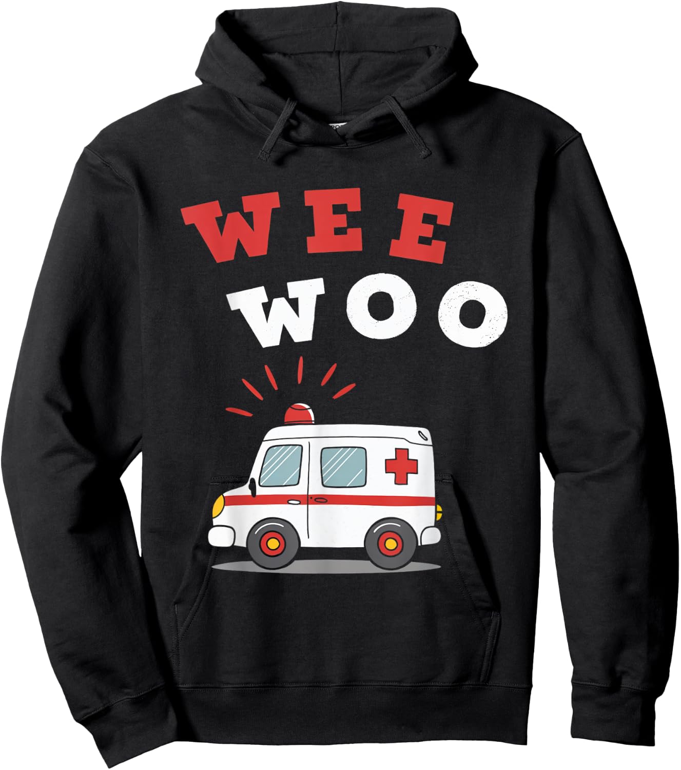 Wee Woo Ambulance EMS Paramedic EMT Emergency Medical Hoodie - Hoodie | Black