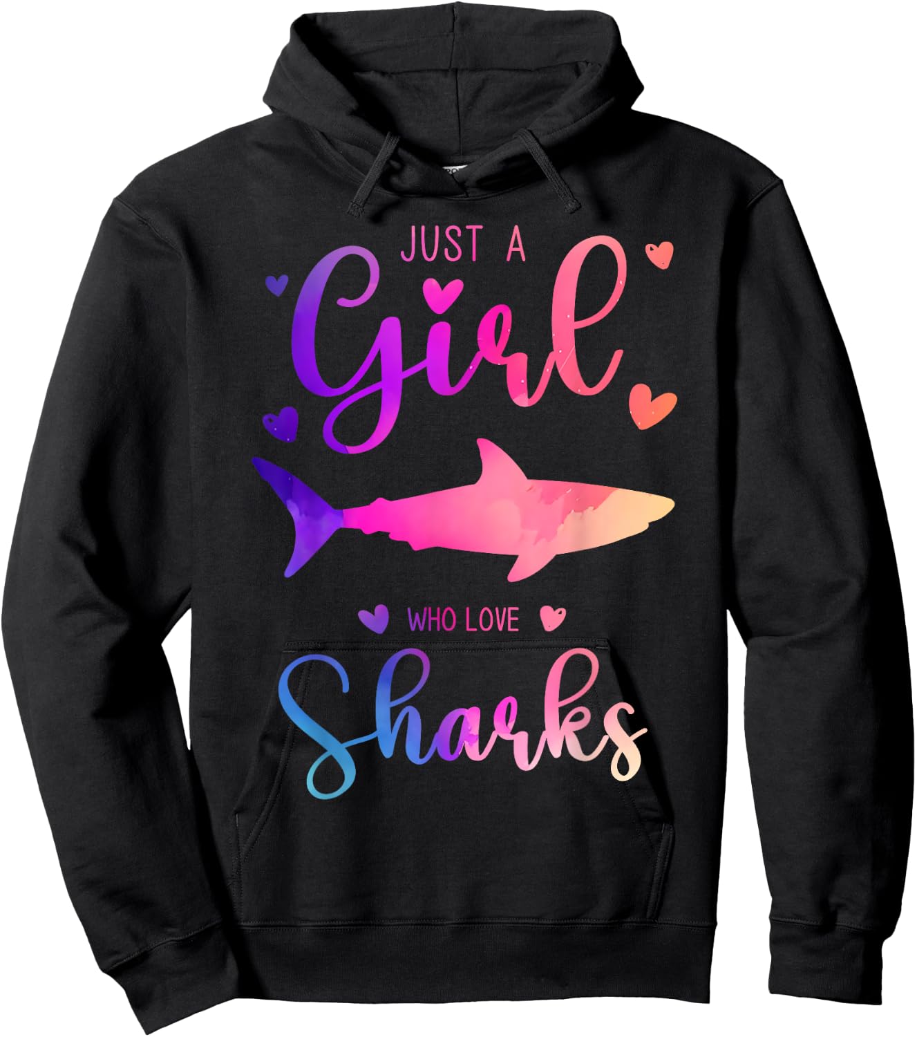 Just a Girl Who Loves Sharks Dress and Kids Hoodie - Hoodie | Black