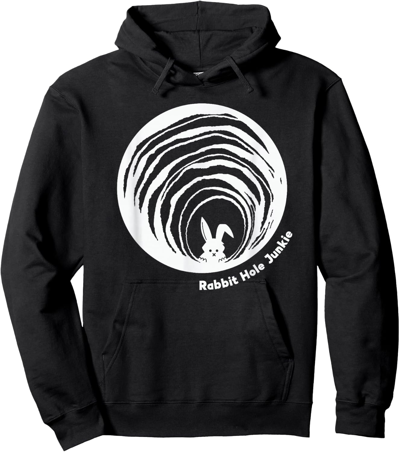 Rabbit-Hole Junkie Surreal Reality Vortex Truth-Seeker Guide Hoodie - Hoodie | Black