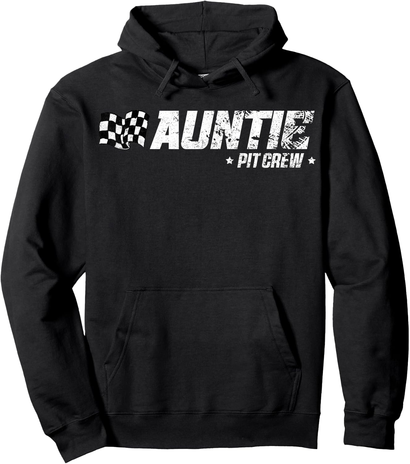 Auntie Pit Crew Race Car Birthday Family Racing Hoodie - Hoodie | Black