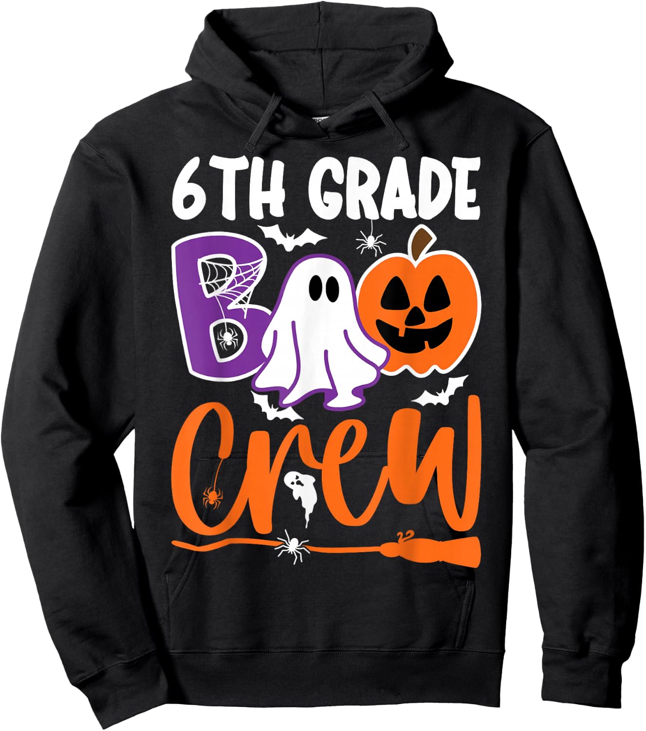 6th Grade Boo Crew Teacher Student Halloween Costume 2022 Men Women Kids Hoodie - Hoodie | Black