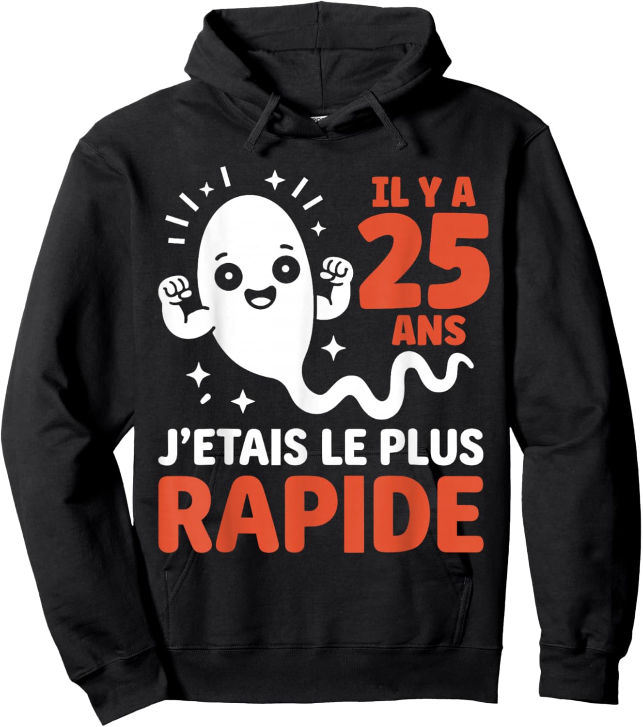 Graine Le Plus Rapide Blague Anniversaire Humour 25 Ans Hoodie - Hoodie | Black