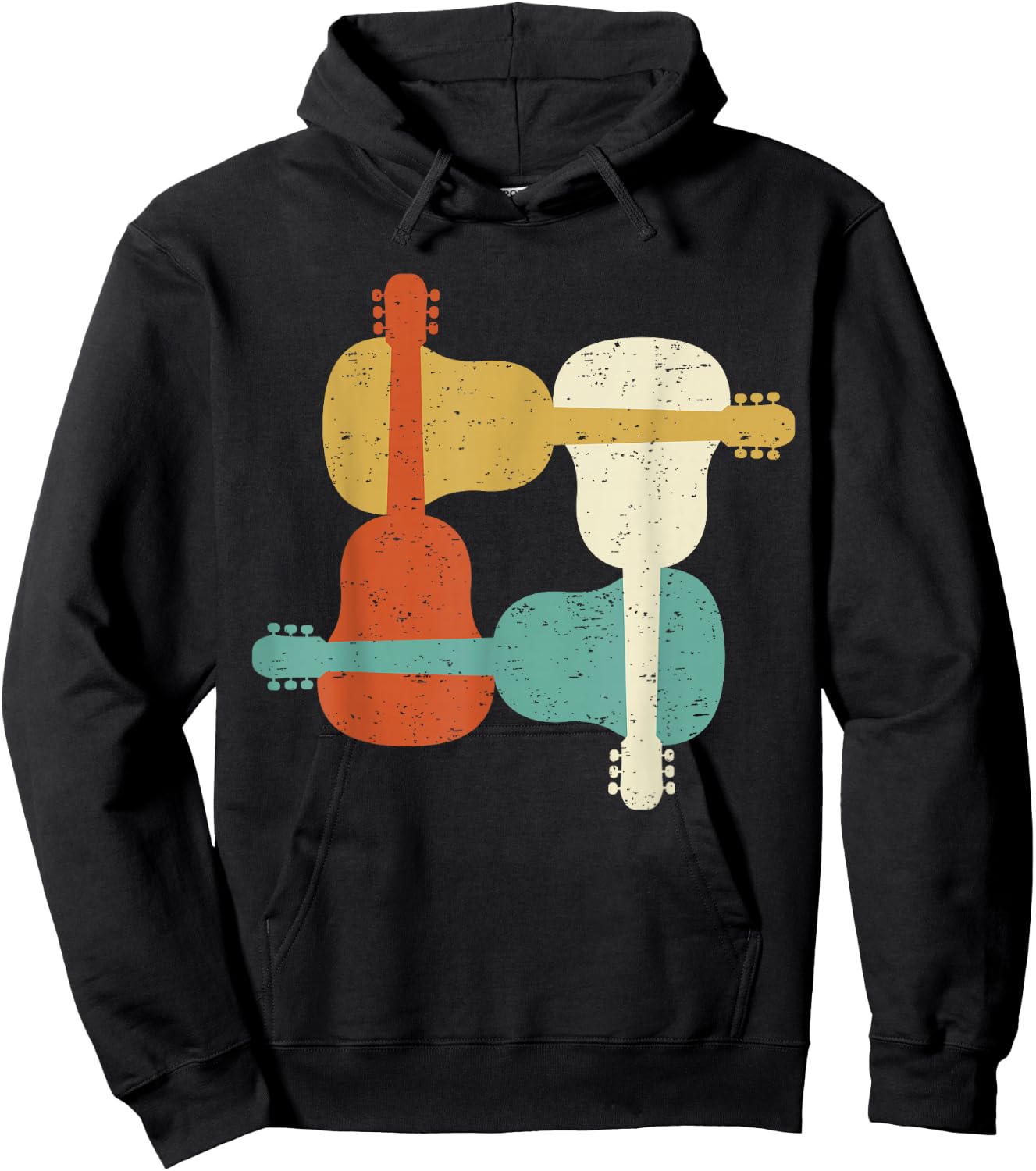 Classical Guitar Player, Guitarist, Classic I Retro Hoodie - Hoodie | Black