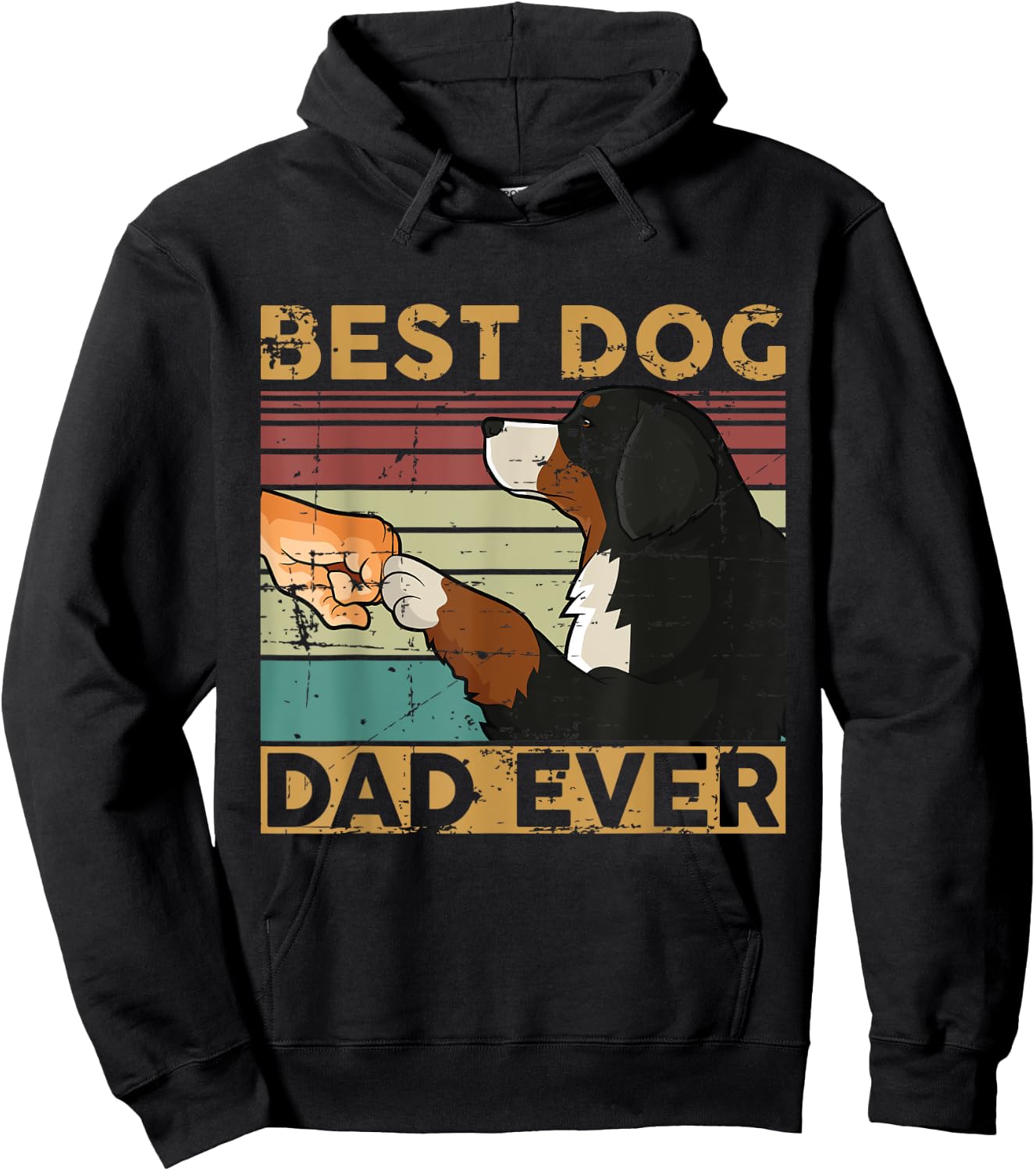Best dog dad ever Berner Sennenhund Hoodie - Hoodie | Black