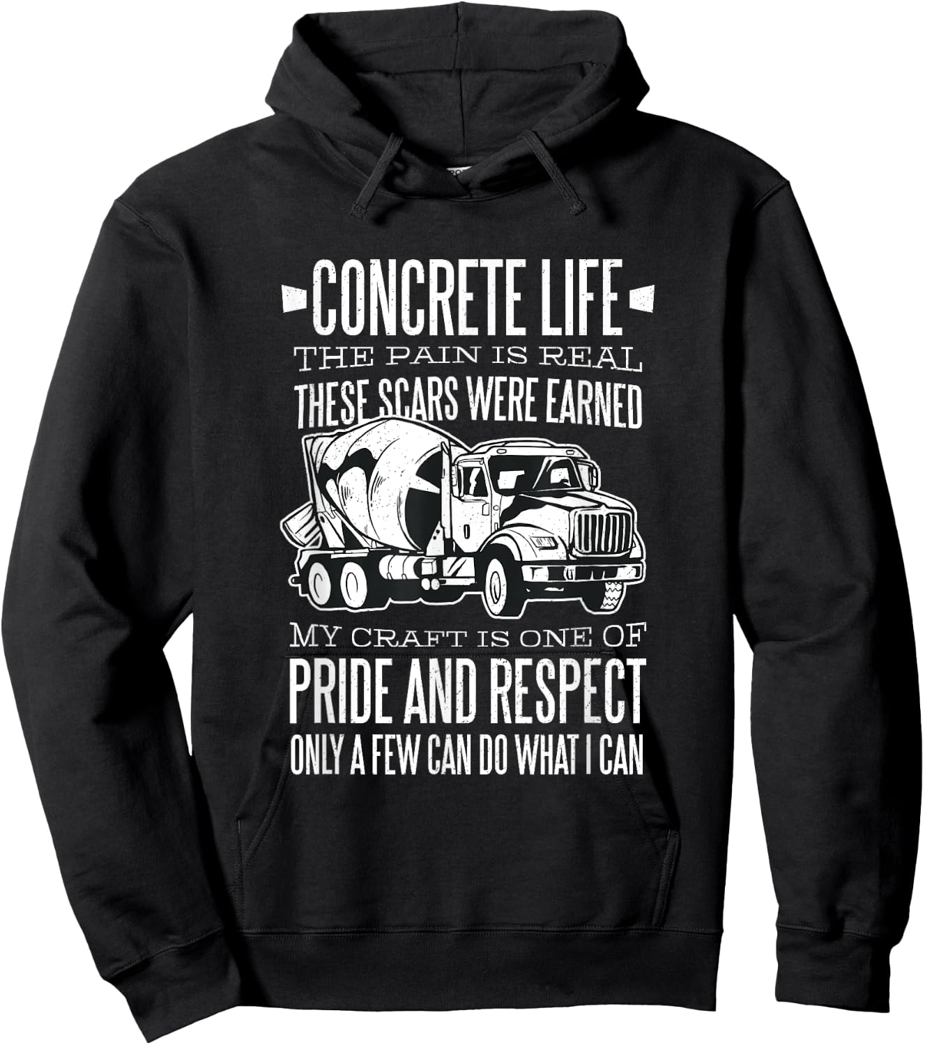 Concrete Mixer Truck Hoodie - Hoodie | Black