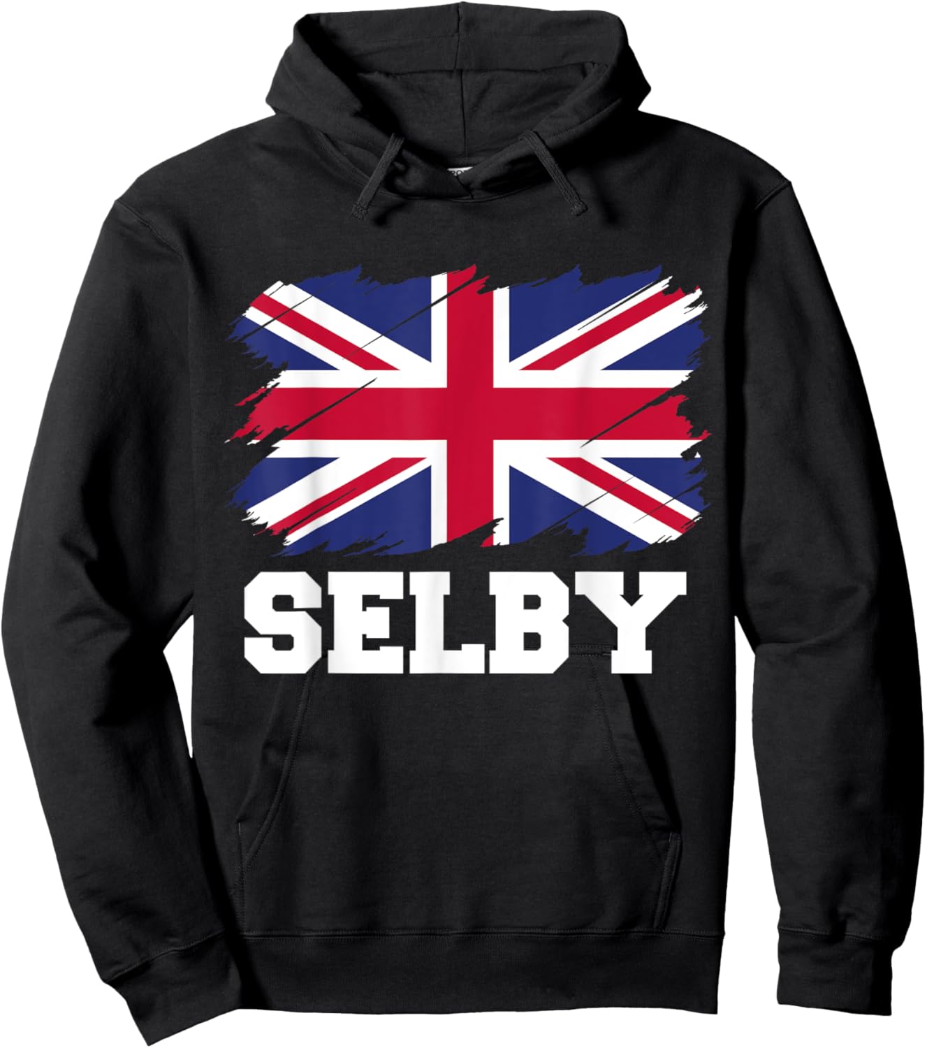 Selby UK, British Flag, Union Flag Selby Hoodie - Hoodie | Black