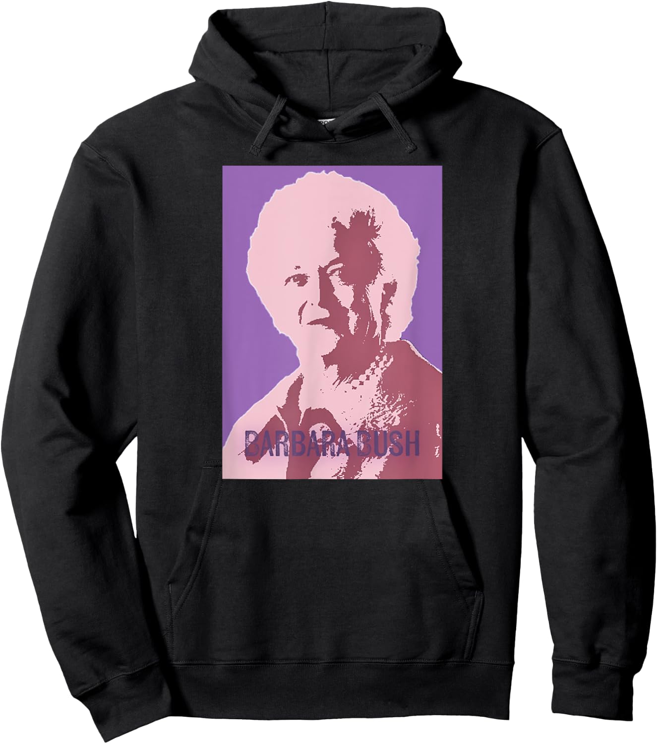 First Lady Art, Barbara Bush Pop Art Hoodie - Hoodie | Black