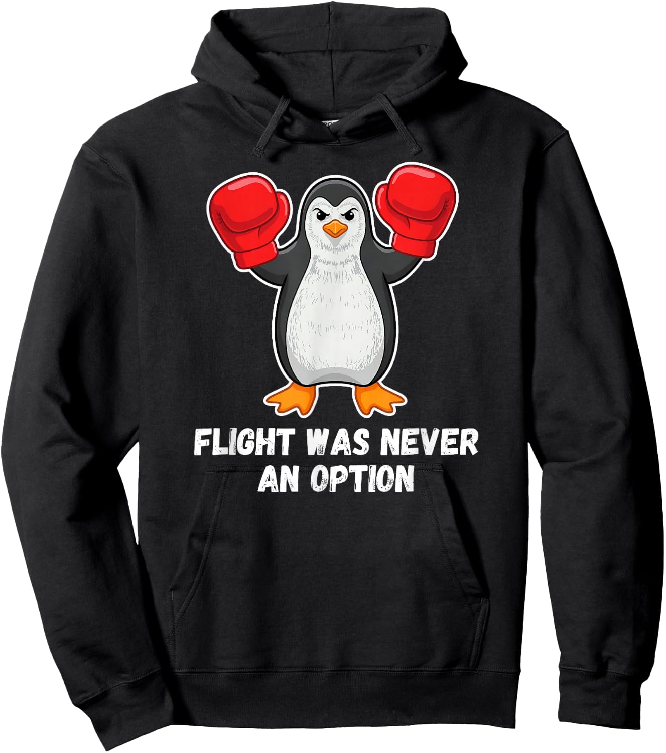 Flight was Never an Option Funny Penguin Lover Hoodie - Hoodie | Black