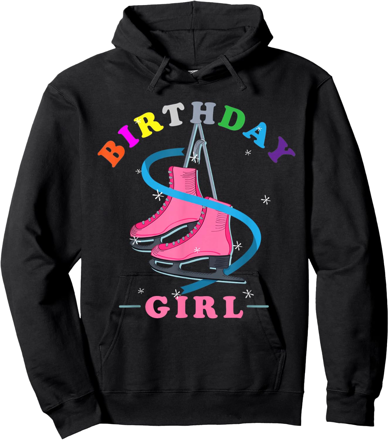Figure Skating or Ice Skating or Birthday Girls Ice skating Hoodie - Hoodie | Black