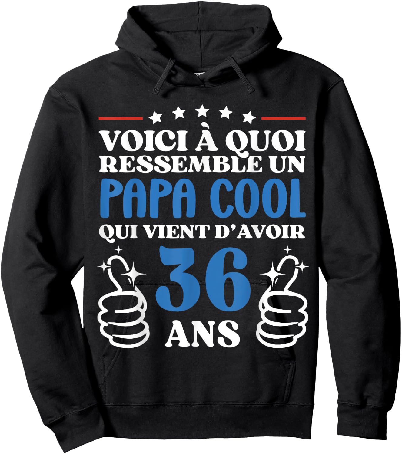 36 Years Funny Birthday Dad Cool Gift, Black, S Hoodie - Hoodie | Black